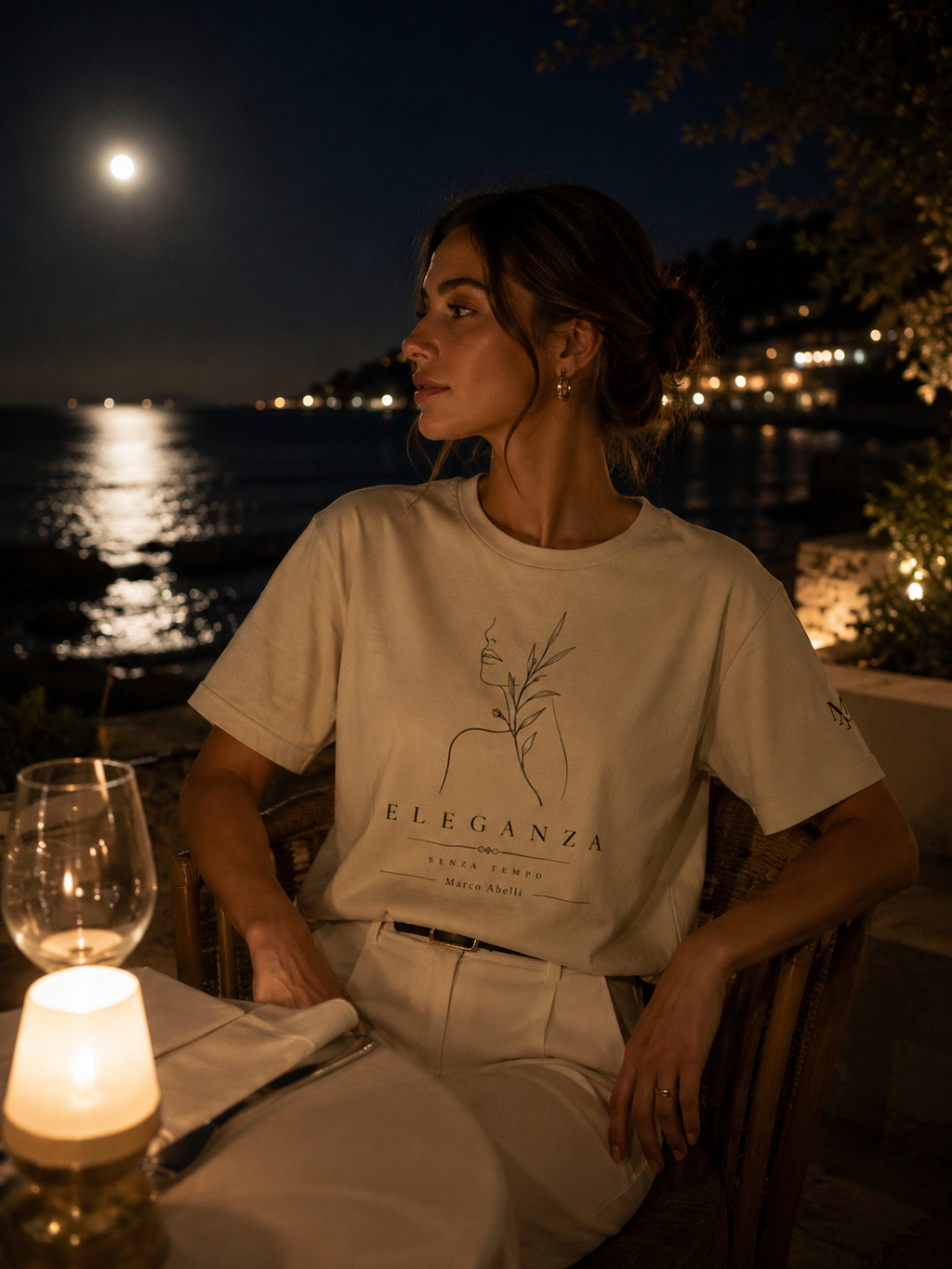 Vintage Organic T-Shirt Femme | Marco Abelli Italian Essence