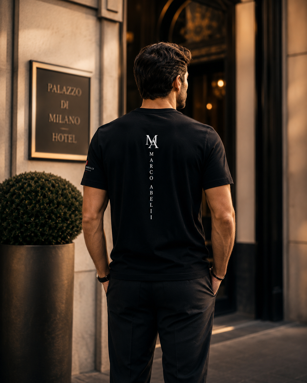 Monogram Organic T-Shirt | Marco Abelli Italian Essence