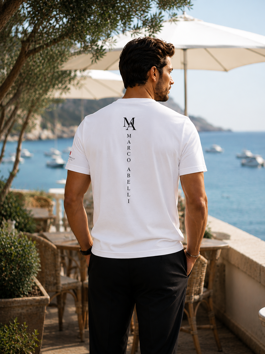 Monogram Organic T-Shirt | Marco Abelli Italian Essence